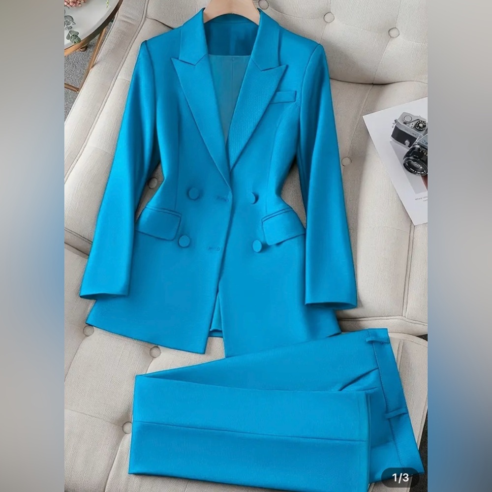 Two piece double breasted womens suit